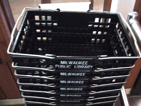 [Villard was full of older people, which is what I am used to in Seattle libraries. They had these handy shopping baskets, which I coveted.
]